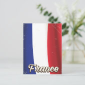 Frankreich Nationales Fahnenposter Postkarte (Stehend Vorderseite)