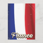 Frankreich Nationales Fahnenposter Postkarte (Vorderseite)