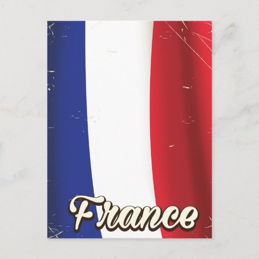Frankreich Nationales Fahnenposter Postkarte (Vorderseite)