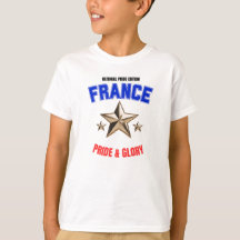 Frankreich Nationalstolz Edition Kinder Basic T-Sh