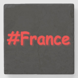 "#Frankreich" Niedliches Design. Jetzt kaufen Steinuntersetzer