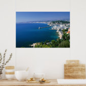 Frankreich, Nizza, Aussicht auf den Hafen Poster (Küche)