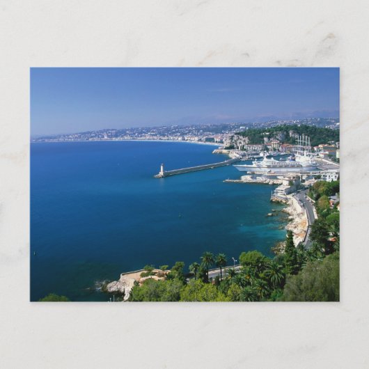 Frankreich, Nizza, Aussicht auf den Hafen Postkarte (Vorderseite)