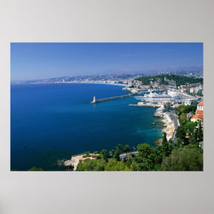 Frankreich, Nizza, Luftansicht des Hafens Poster