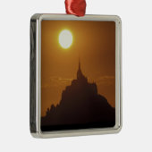Frankreich, Normandie. Monte Saint Michele Silbernes Ornament (Rechts)