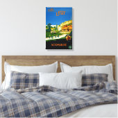 Frankreich Normandie Vintage Travel Poster restaur Leinwanddruck (Insitu (Schlafzimmer))