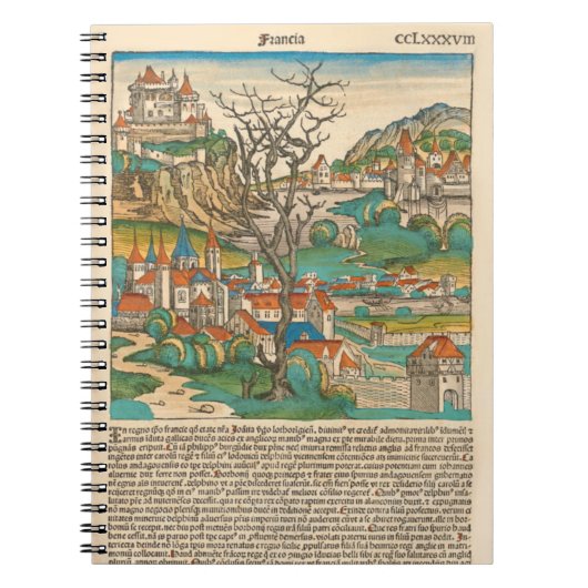 Frankreich Nürnberg Chronik 1493 Mittelalterliches Notizblock (Vorderseite)