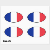 Frankreich Oval-Aufkleber für Flaggen Ovaler Aufkleber (Blatt)