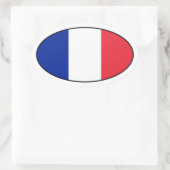 Frankreich Oval-Aufkleber für Flaggen Ovaler Aufkleber (Tasche)