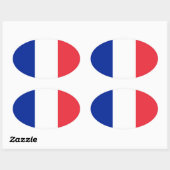 Frankreich Ovaler Aufkleber (Blatt)