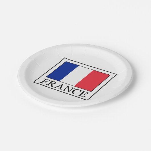 Frankreich Pappteller (Schrägansicht)