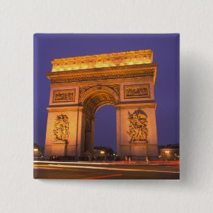 Frankreich, Paris, Arc de Triomphe bei Dämmerung. Button