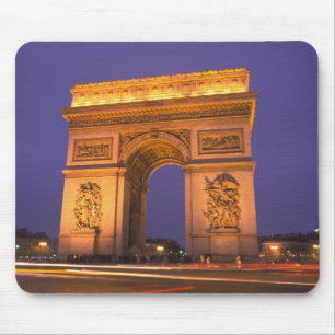 Frankreich, Paris, Arc de Triomphe bei Dämmerung. Mousepad