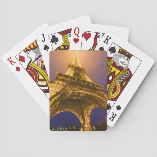 Frankreich, Paris. Blick von der Basis von Eiffel Spielkarten (Rückseite)
