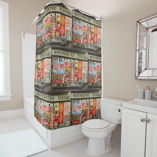Frankreich Paris City Montmartre Fleurs Area Duschvorhang (Beispiel)