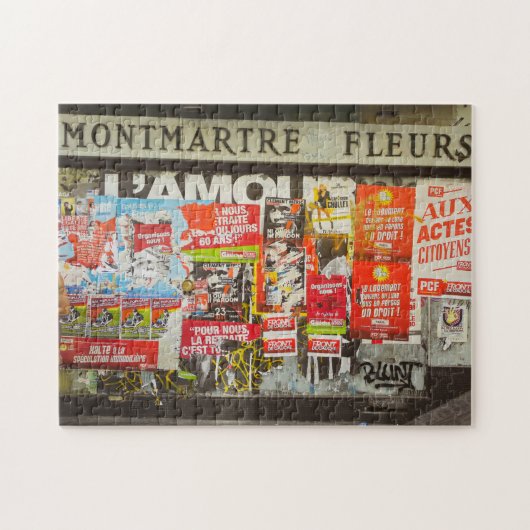 Frankreich Paris City Montmartre Fleurs Area Puzzle (Horizontal)