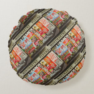 Frankreich Paris City Montmartre Fleurs Area Rundes Kissen