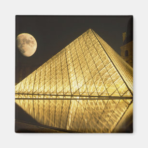 Frankreich, Paris, Das Louvre-Museum, Nacht Magnet