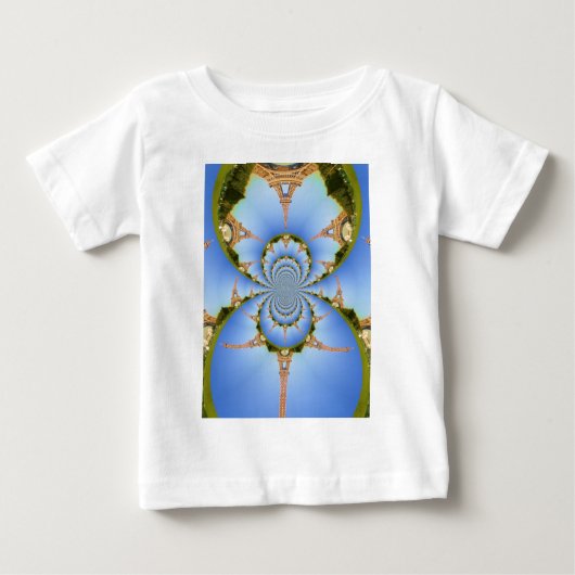 Frankreich Paris Eiffel Tower Kaleidoscope Blue Lo Baby T-shirt (Vorderseite)