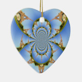 Frankreich Paris Eiffel Tower Kaleidoscope Blue Lo Keramikornament (Rechts)