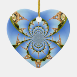 Frankreich Paris Eiffel Tower Kaleidoscope Blue Lo Keramikornament