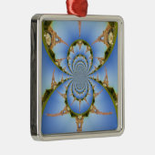 Frankreich Paris Eiffel Tower Kaleidoscope Blue Lo Ornament Aus Metall (Rechts)