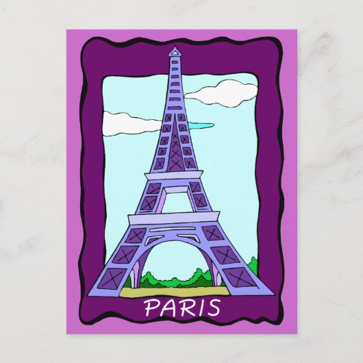 Frankreich Paris Eiffel Tower Postkarte (Vorderseite)