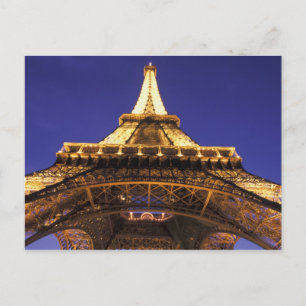 FRANKREICH, Paris Eiffelturm, Abendansicht Postkarte