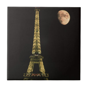 Frankreich, Paris. Eiffelturm bei Nacht Fliese