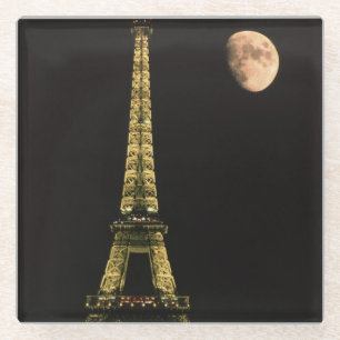 Frankreich, Paris. Eiffelturm bei Nacht Glasuntersetzer