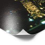 Frankreich, Paris Eiffelturm bei Nacht mit Fotodruck (Ecke)