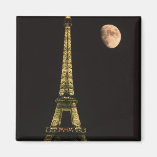 Frankreich, Paris Eiffelturm bei Nacht mit Magnet