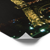 Frankreich, Paris Eiffelturm bei Nacht mit Poster (Ecke)