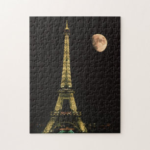 Frankreich, Paris. Eiffelturm bei Nacht Puzzle