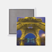 Frankreich, Paris Eiffelturm beleuchtet am Magnet (Vorderseite/Rückseite)
