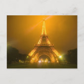 Frankreich, Paris Eiffelturm beleuchtet bei 3 Postkarte (Vorderseite)