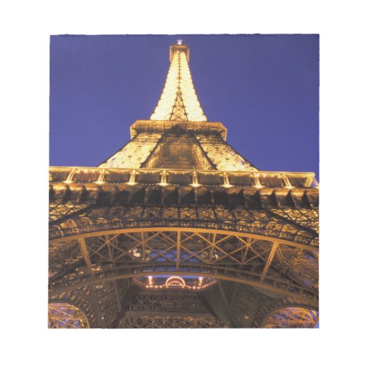 FRANKREICH, Paris Eiffelturm, Blick auf den Abend Notizblock (Vorderseite)