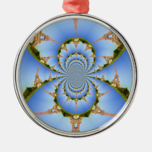Frankreich Paris Eiffelturm Kaleidoskop Blau Liebl Ornament Aus Metall
