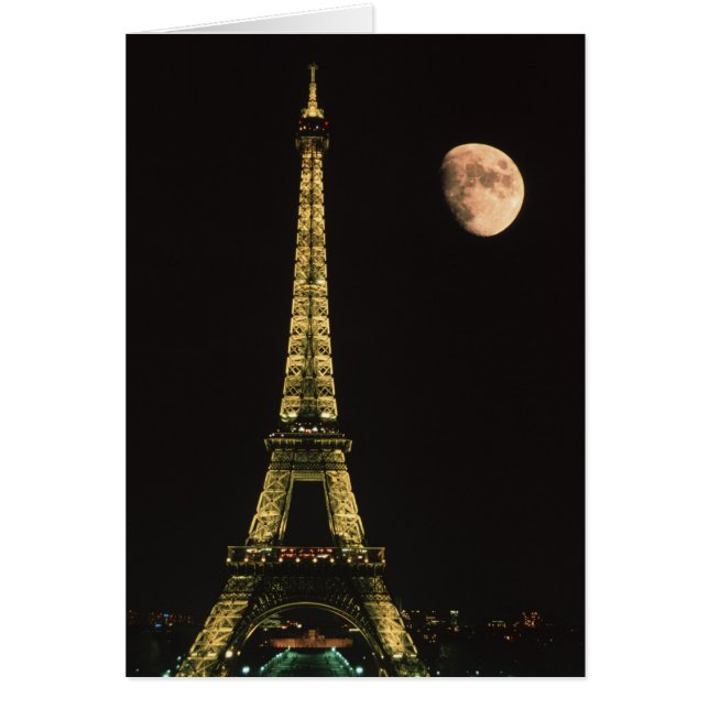 Frankreich, Paris. Eiffelturm nachts mit (Vorne)