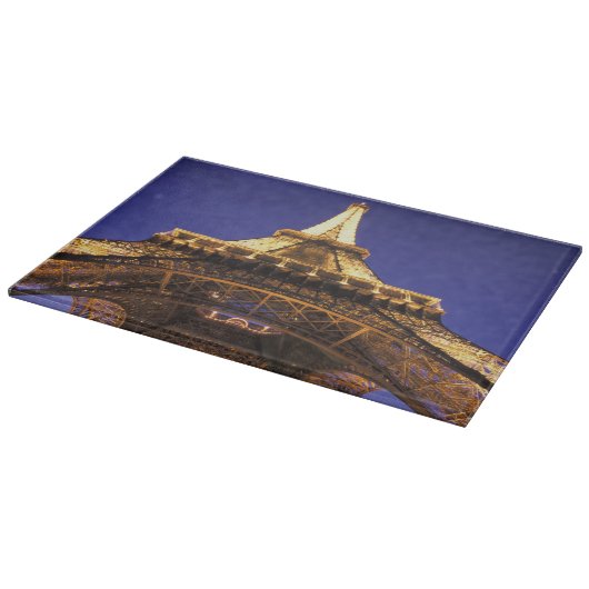 FRANKREICH, Paris Eiffelturm, Sicht auf den Abend Schneidebrett (Ecke)