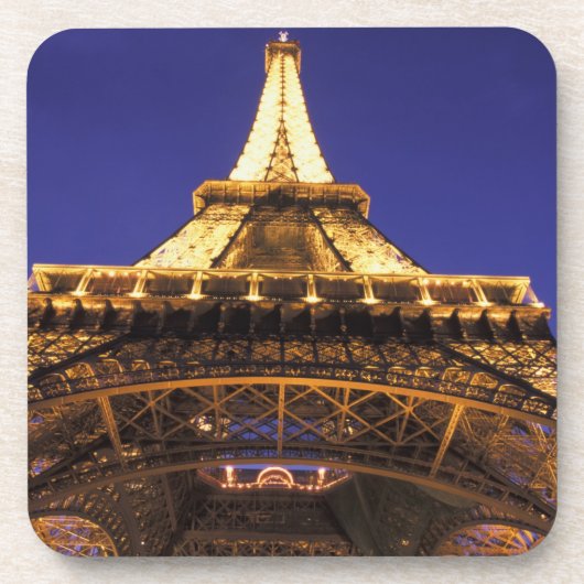 FRANKREICH, Paris Eiffelturm, Sicht auf den Abend Untersetzer (Vorderseite)