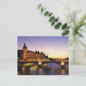 Frankreich, Paris, Fluss die Seine und Postkarte (Stehend Vorderseite)