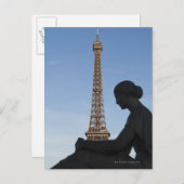 Frankreich, Paris, Frauenstatue vor der Tür Postkarte (Vorne/Hinten)