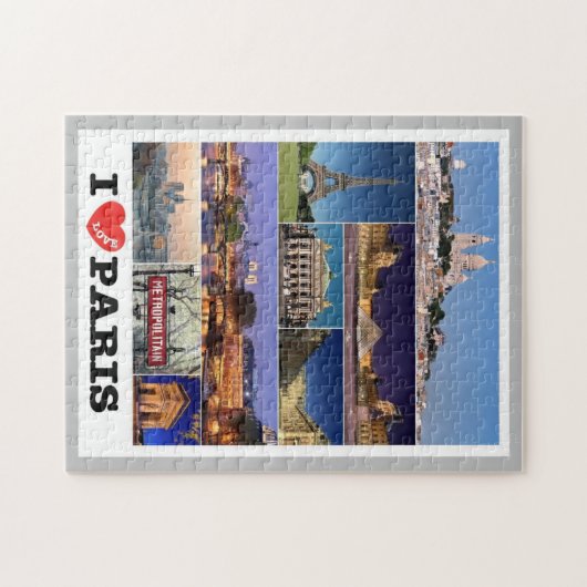 Frankreich - Paris - I Liebe - Jigsaw Puzzle (Horizontal)