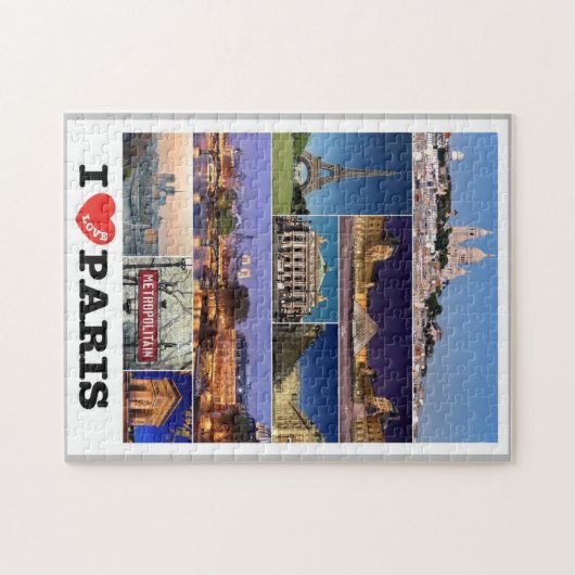 Frankreich - Paris - I Liebe - Puzzle (Horizontal)