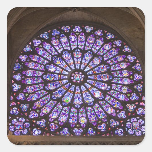 Frankreich, Paris Innenausstattung aus Buntglas Quadratischer Aufkleber (Vorderseite)