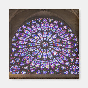 Frankreich, Paris. Innenraumdetail von Bleiglasfen Magnet