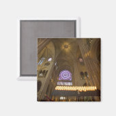 Frankreich, Paris Innere der Kathedrale Notre Dame Magnet (Vorderseite/Rückseite)