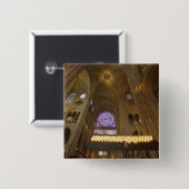 Frankreich, Paris. Inneres der Kathedrale Notre Da Button (Vorne & Hinten)