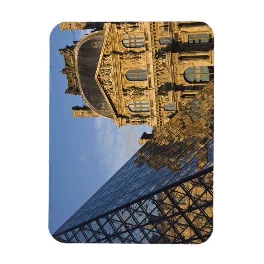 Frankreich, Paris, Louvre und die Pyramide, Magnet (Vertikal)